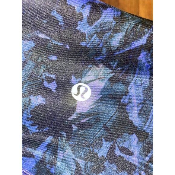 Lululemon Wunder Under Pant Full-On Luon Roll Down Floral Sport Backdrop Iris 2 - Picture 5 of 6